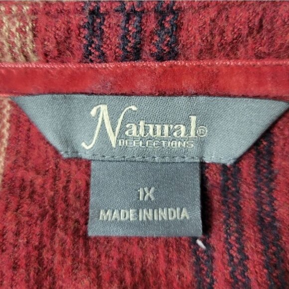 NATURAL reflections plaid button shacket overshirt rustic 1x - Picture 5 of 10